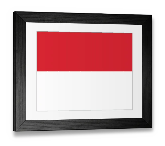 Framed Print : Flag Monaco Framed Print : Flag Monaco