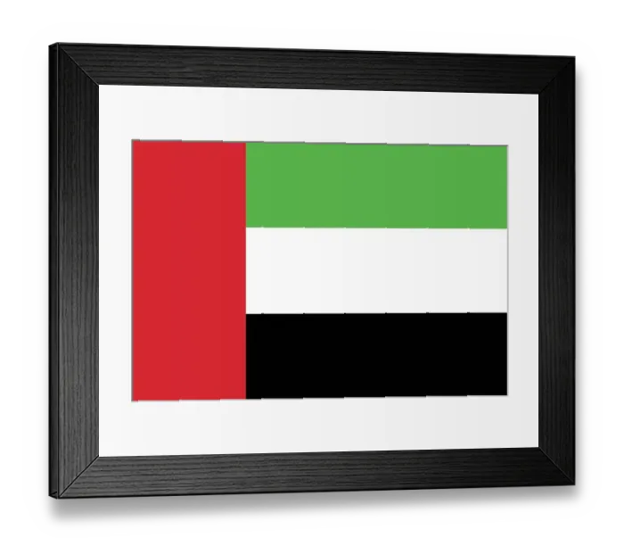 Framed Print : Flag of United Arab Emirates Framed Print : Flag of United Arab Emirates