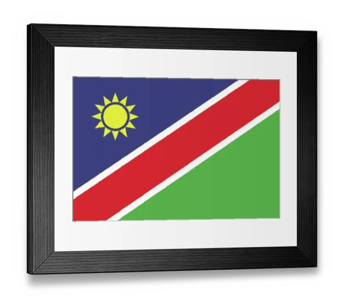 Framed Print : Flag of Namibia Framed Print : Flag of Namibia
