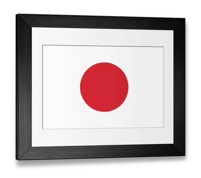 Framed Print : Flag of Japan Illustration Framed Print : Flag of Japan Illustration