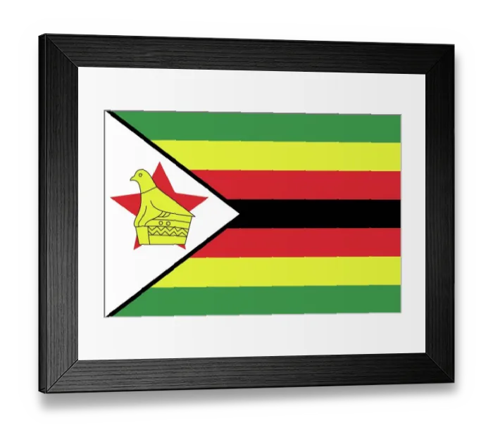 Framed Print : Flag of Zimbabwe Framed Print : Flag of Zimbabwe