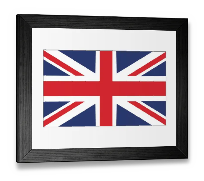 Framed Print : United Kingdom (Union Jack) Flag Illustration