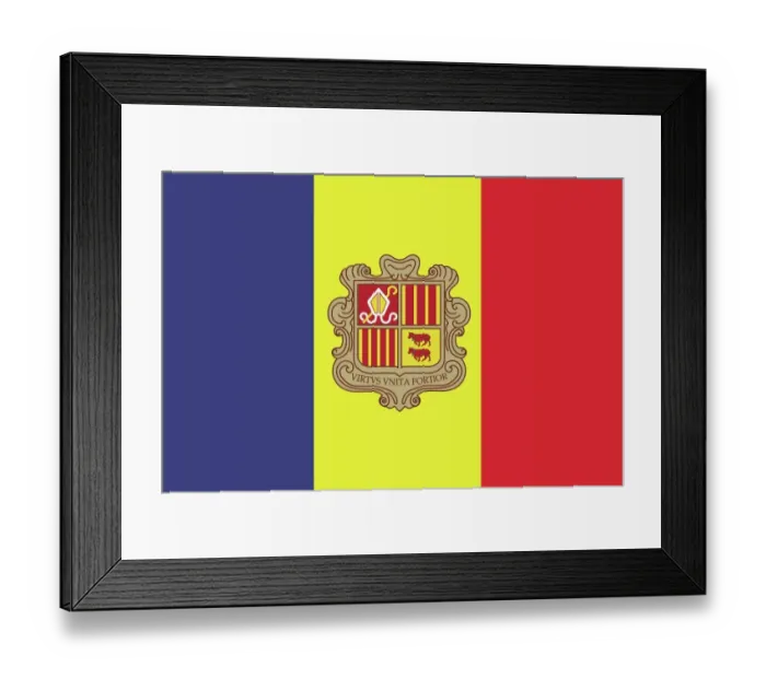 Framed Print : Flag of Andorra Framed Print : Flag of Andorra