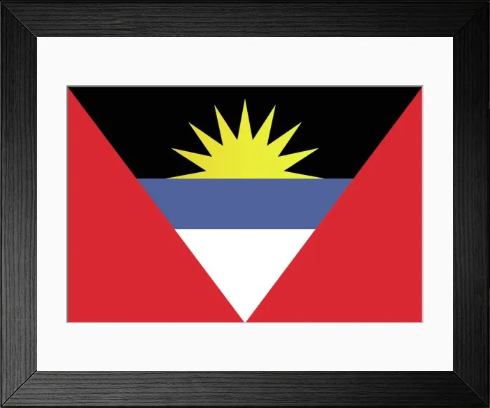 Framed Print : Flag of Antigua and Barbuda Framed Print : Flag of Antigua and Barbuda