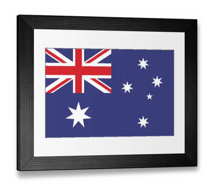 Framed Print : Flag of Australia Illustration Framed Print : Flag of Australia Illustration