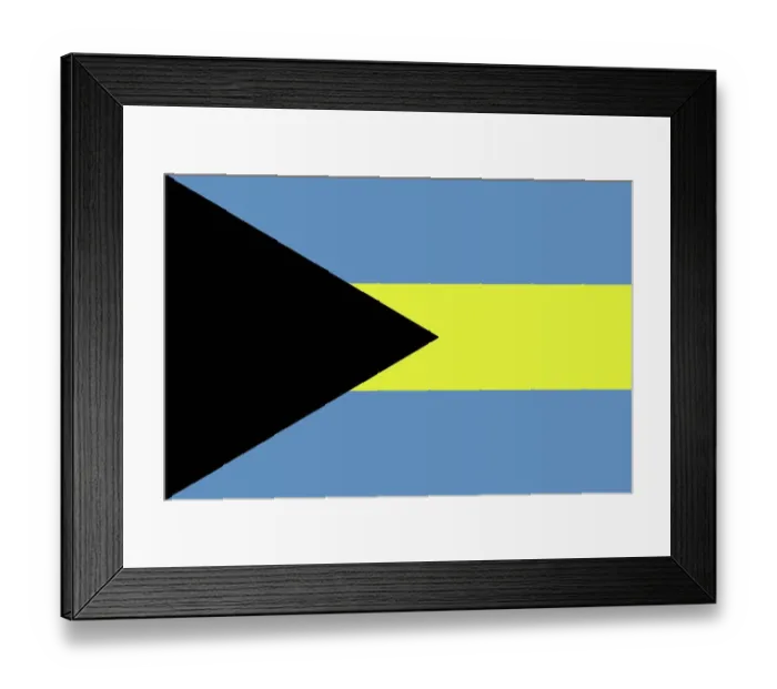 Framed Print : Flag of Bahamas Framed Print : Flag of Bahamas