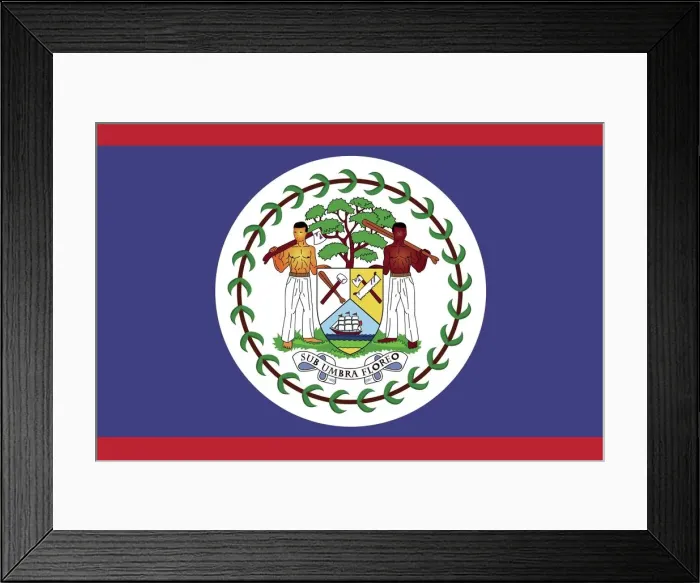 Framed Print : Flag of Belize Framed Print : Flag of Belize