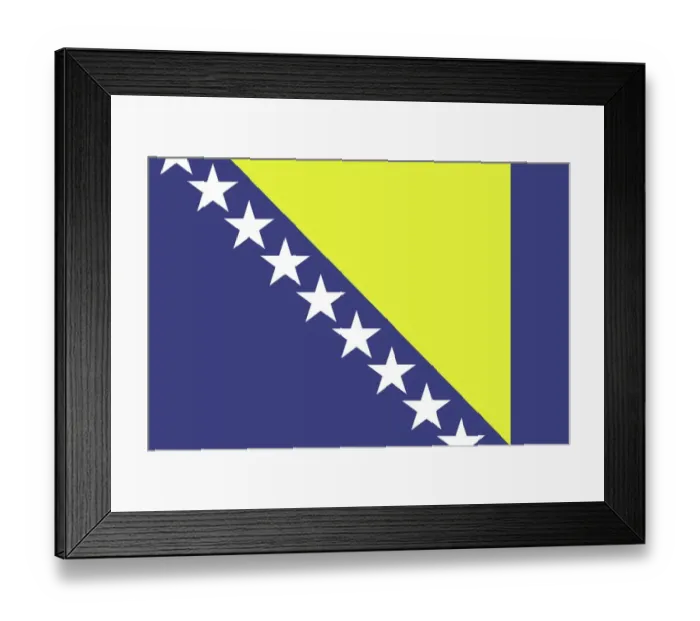 Framed Print : Flag of Bosnia and Herzegovina Framed Print : Flag of Bosnia and Herzegovina