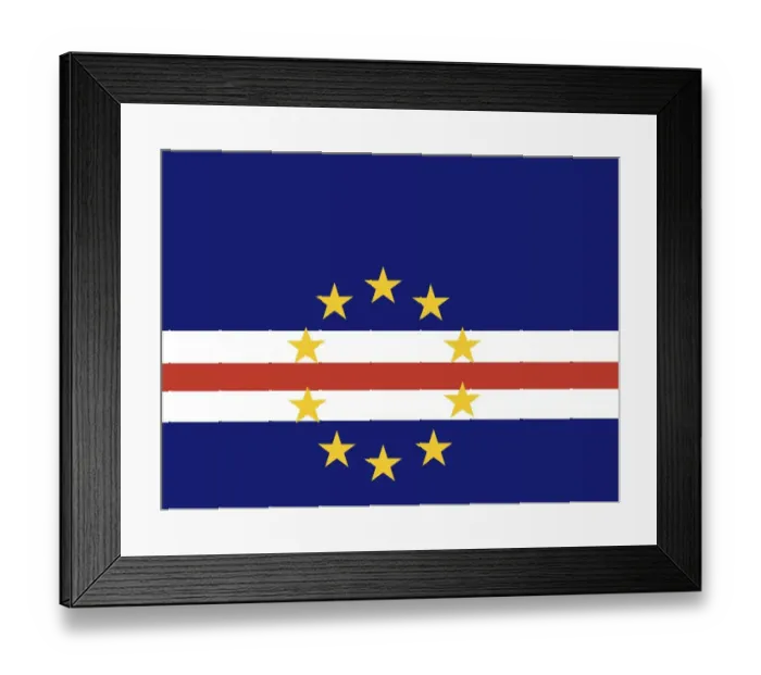 Framed Print : Official national flag of Cabo Verde Framed Print : Official national flag of Cabo Verde
