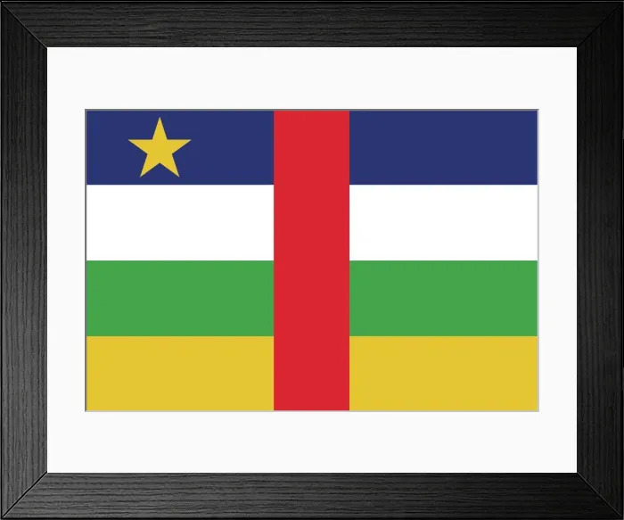 Framed Print : Flag Central African Republic Framed Print : Flag Central African Republic