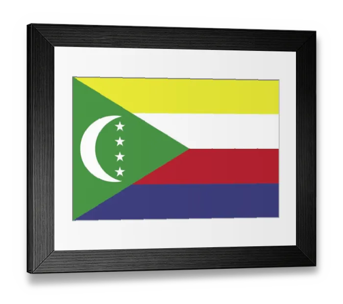 Framed Print : Flag of Comoros Framed Print : Flag of Comoros
