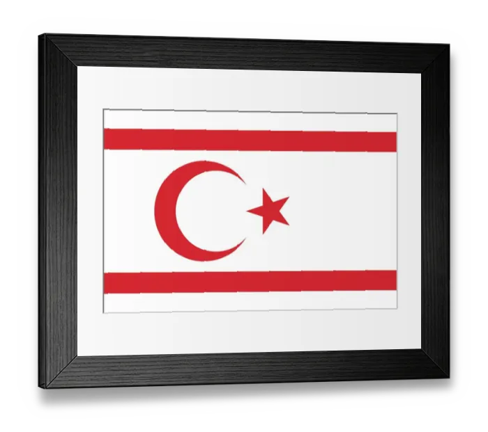 Framed Print : Flag of Northern Cyprus Framed Print : Flag of Northern Cyprus