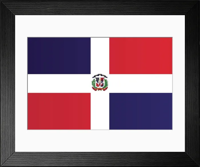 Framed Print : Flag of Dominican Republic Framed Print : Flag of Dominican Republic