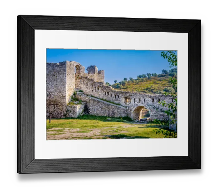 Framed Print : View of a the defensive stone wall in the fortified city of Berat, Albania, Unesco World Heritage Site Framed Print : View of a the defensive stone wall in the fortified city of Berat, Albania, Unesco World Heritage Site