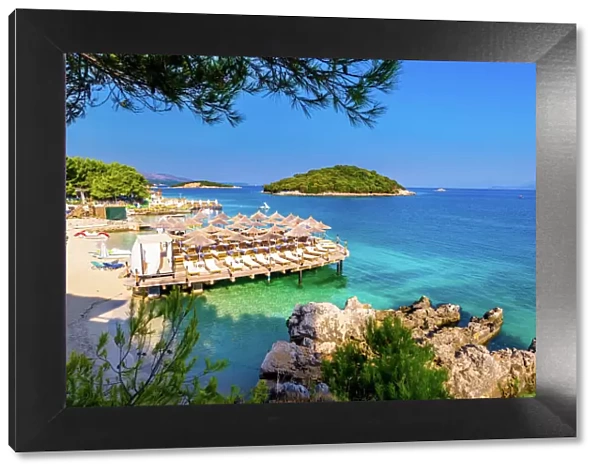 Beautiful Ksamil beach, Vlore, Ionian sea, Albania, Balkans, Europe