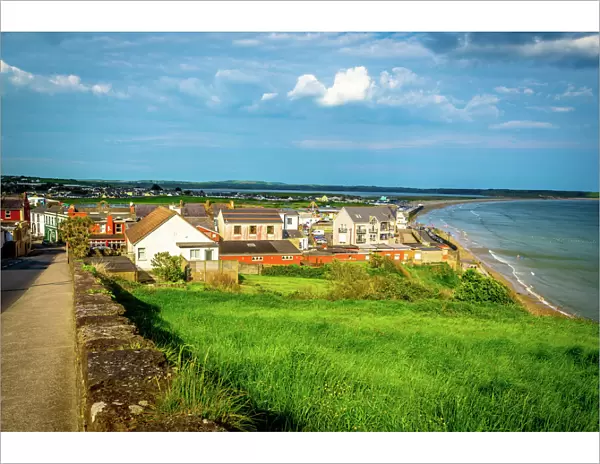 View of Tramore Bay and beach, County Waterford, Ireland