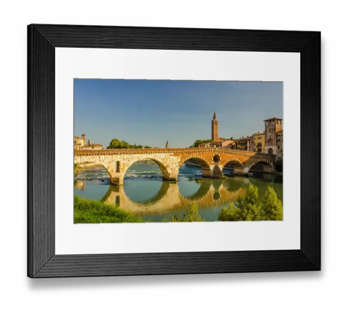 Framed Print : Ponte Pietra, Stone Bridge, Verona, Italy Framed Print : Ponte Pietra, Stone Bridge, Verona, Italy