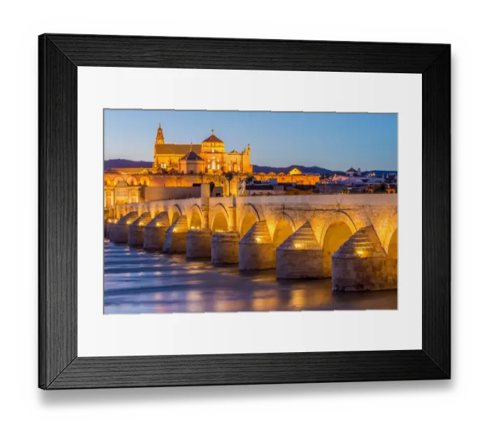 Framed Print : The roman bridge and Mezquita cathedral in Cordoba Framed Print : The roman bridge and Mezquita cathedral in Cordoba