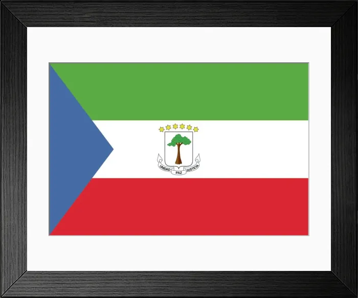 Framed Print : Flag Equatorial Guinea