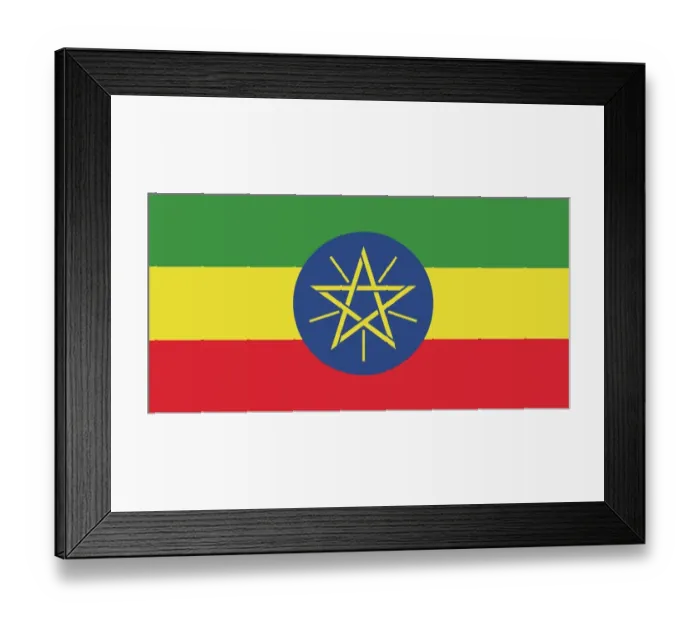 Framed Print : Flag Ethiopia Framed Print : Flag Ethiopia