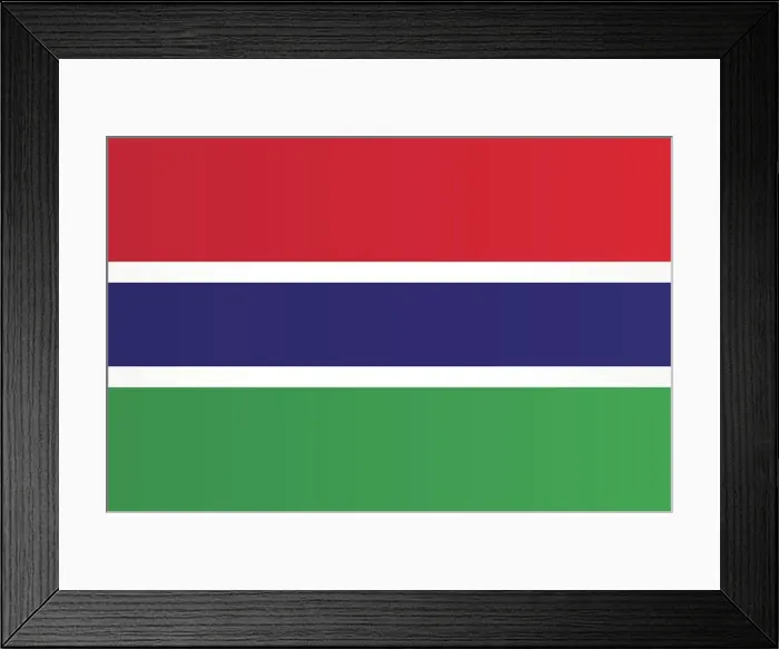 Framed Print : Flag of Gambia Framed Print : Flag of Gambia