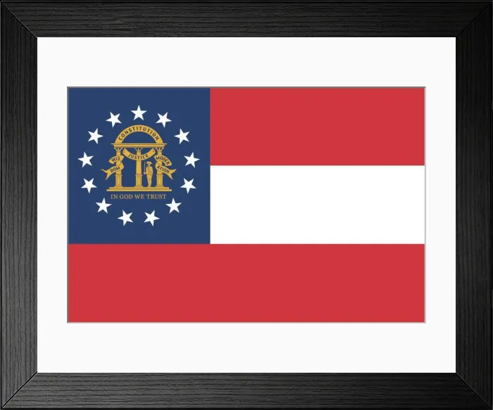 Framed Print : Georgia flag