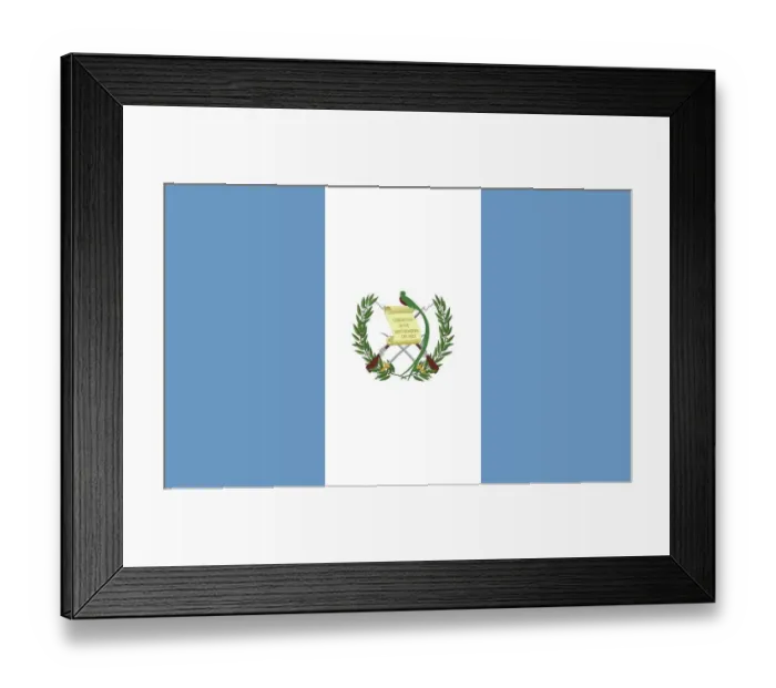 Framed Print : Flag of Guatemala Framed Print : Flag of Guatemala