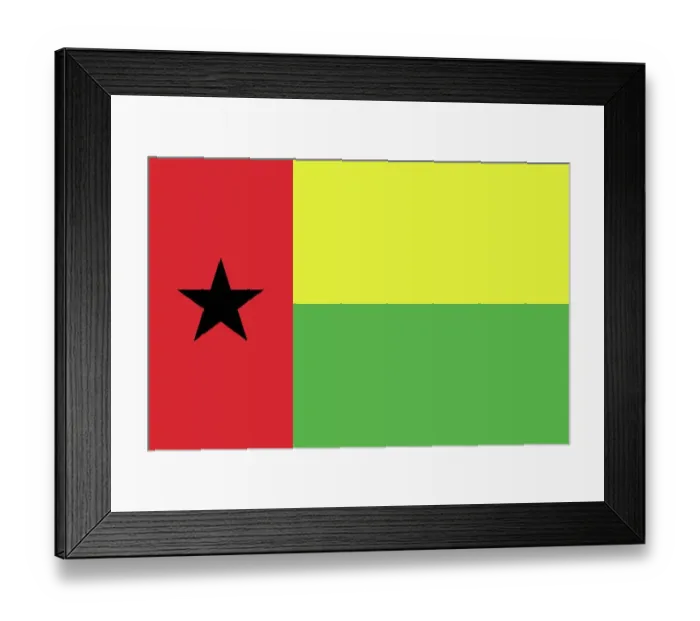 Framed Print : Flag of Guinea-Bissau Framed Print : Flag of Guinea-Bissau