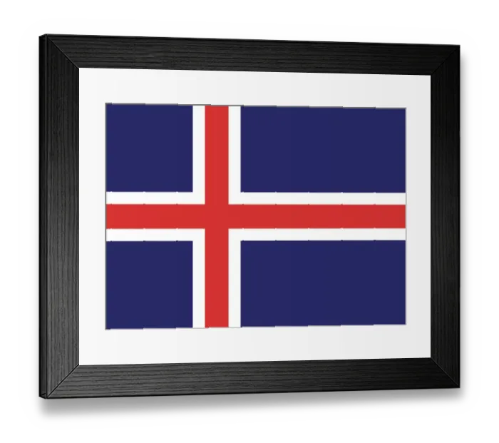 Framed Print : Flag of Iceland
