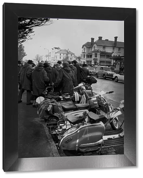 Mods. 31st March 1964: Mods at Clacton-on-Sea