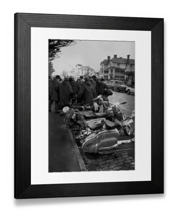 Framed Print : Mods. 31st March 1964: Mods at Clacton-on-Sea Framed Print : Mods. 31st March 1964: Mods at Clacton-on-Sea