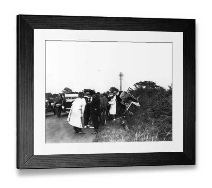 Framed Print : Charabanc Accident Framed Print : Charabanc Accident