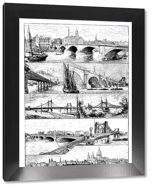 Antique illustrations of England, Scotland and Ireland: London bridges