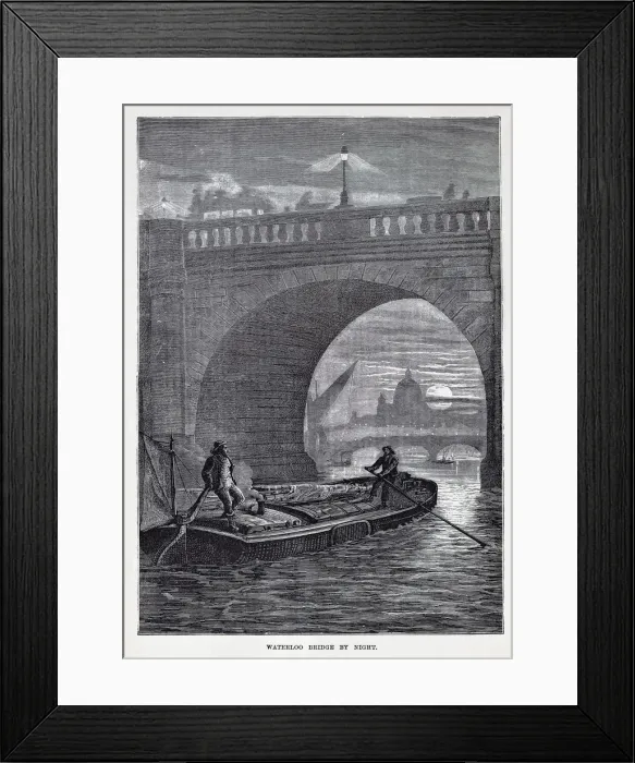 Framed Print : 19th century illustration of the Waterloo bridge Framed Print : 19th century illustration of the Waterloo bridge
