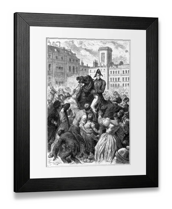 Framed Print : Arthur Wellesley, 1st Duke of Wellington and crowd Framed Print : Arthur Wellesley, 1st Duke of Wellington and crowd