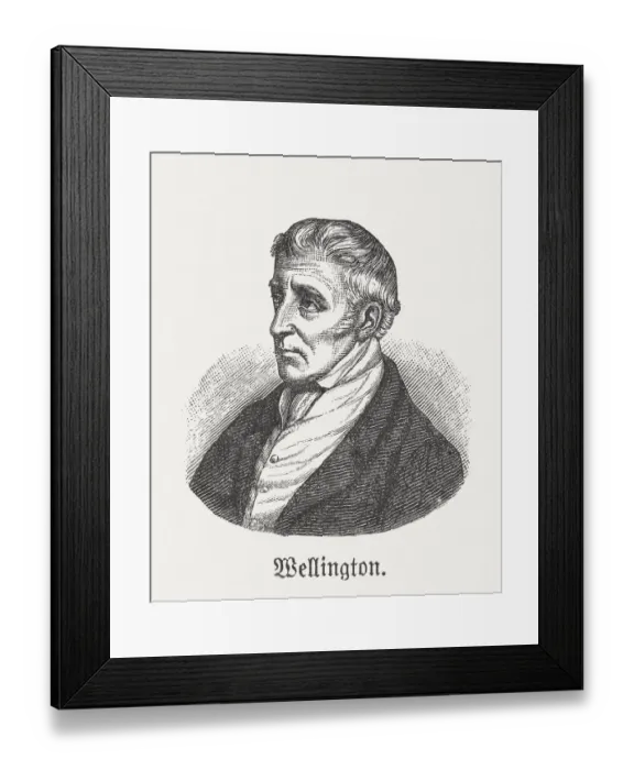 Framed Print : Arthur Wellesley (1769-1852), British military leader, wood engraving, published 1881