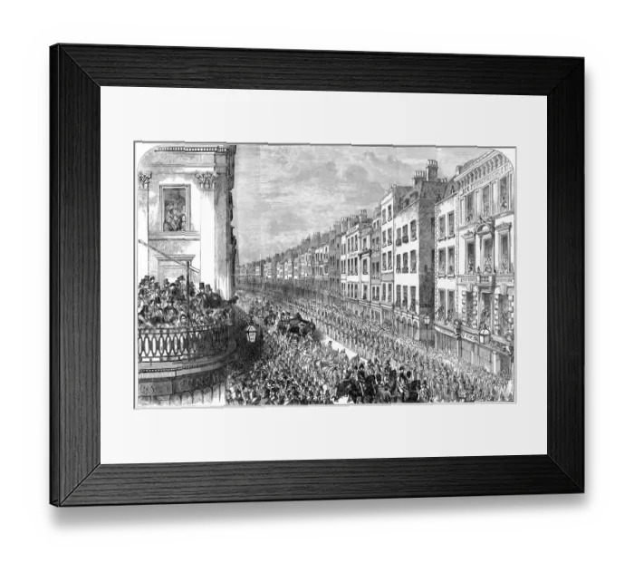 Framed Print : State funeral: the Duke of Wellington, London 1852 (engraved illustration) Framed Print : State funeral: the Duke of Wellington, London 1852 (engraved illustration)