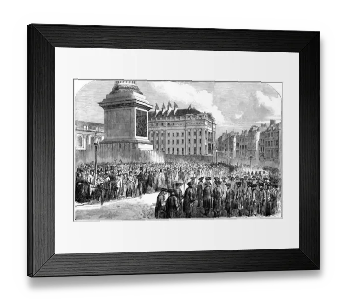Framed Print : State funeral: the Duke of Wellington, London 1852 (engraved illustration) Framed Print : State funeral: the Duke of Wellington, London 1852 (engraved illustration)