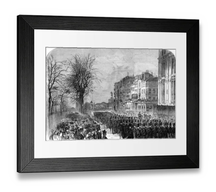 Framed Print : State funeral: the Duke of Wellington, London 1852 (engraved illustration) Framed Print : State funeral: the Duke of Wellington, London 1852 (engraved illustration)