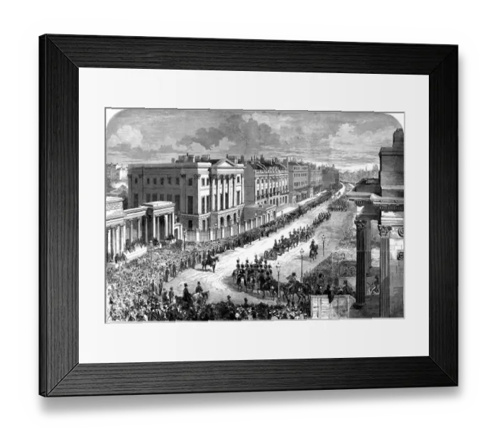 Framed Print : State funeral: the Duke of Wellington, London 1852 (engraved illustration) Framed Print : State funeral: the Duke of Wellington, London 1852 (engraved illustration)