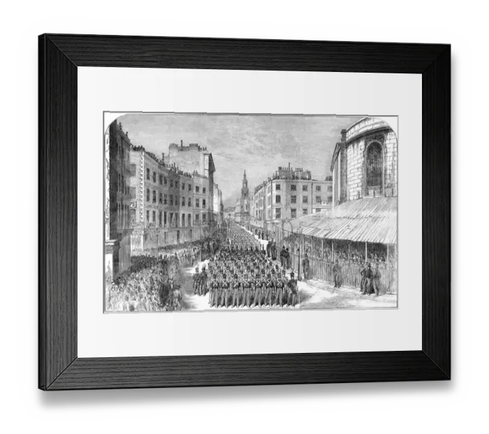 Framed Print : State funeral: the Duke of Wellington, London 1852 (engraved illustration) Framed Print : State funeral: the Duke of Wellington, London 1852 (engraved illustration)