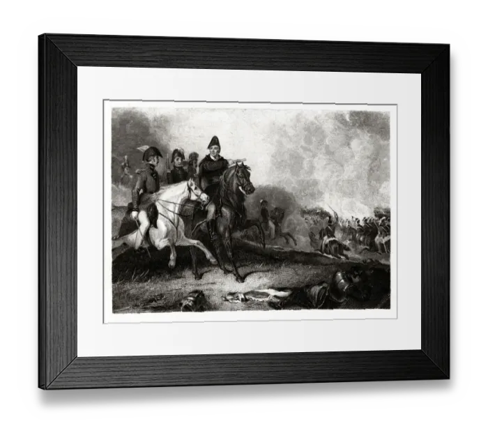 Framed Print : Wellington at Waterloo (1859 engraving) Framed Print : Wellington at Waterloo (1859 engraving)