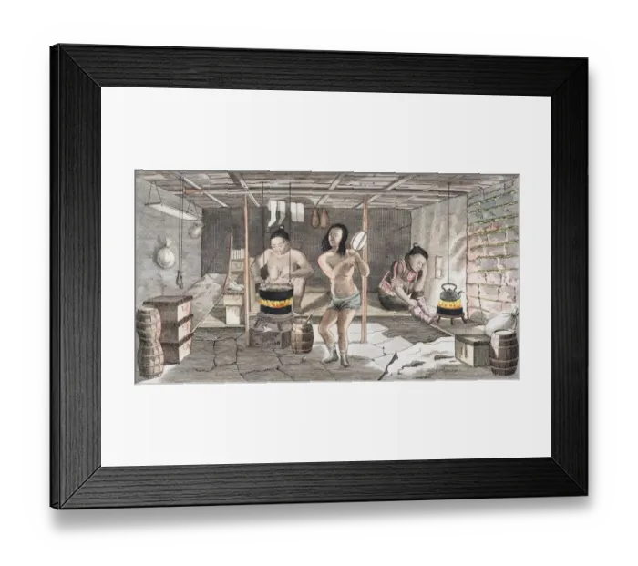 Framed Print : Winter apartment of the Greenlanders, hand-colored copper engraving from Friedrich Framed Print : Winter apartment of the Greenlanders, hand-colored copper engraving from Friedrich