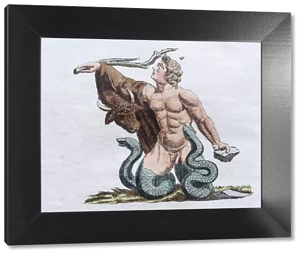 Giant or Titanium, handcoloured copper engraving from Friedrich Justin Bertuch Picture