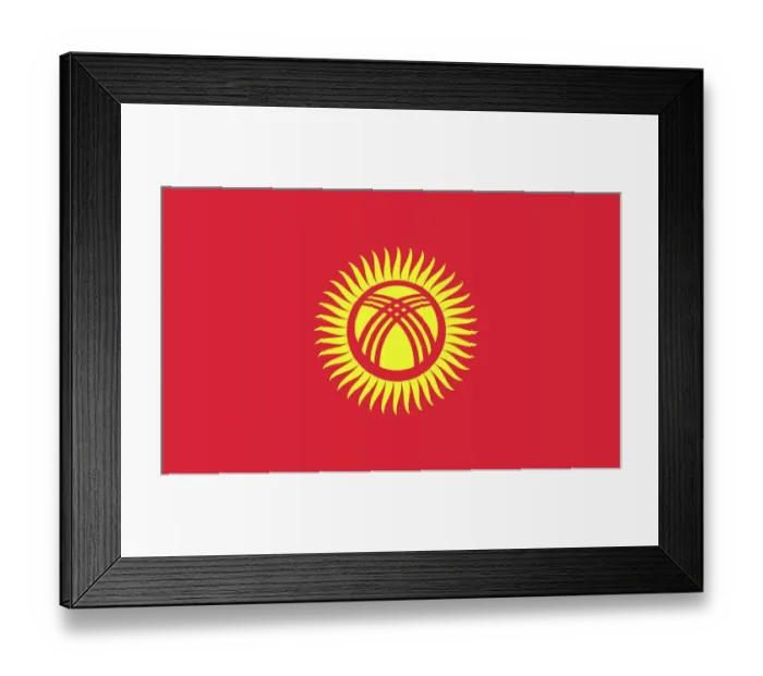 Framed Print : Flag Kyrgyzstan Framed Print : Flag Kyrgyzstan