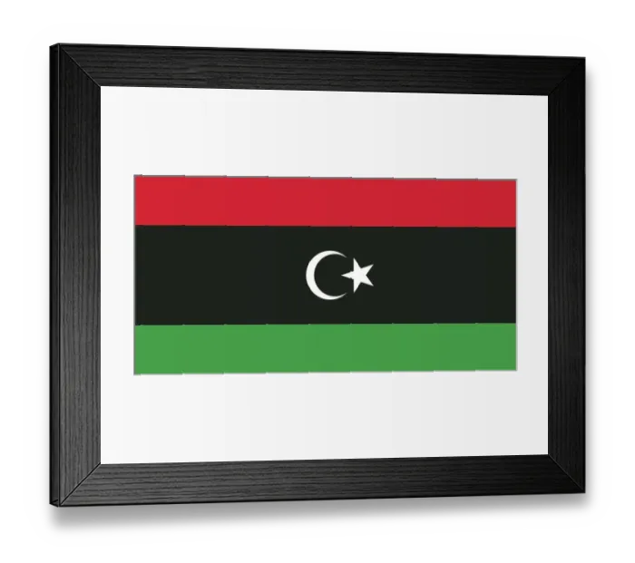 Framed Print : Flag of Libya