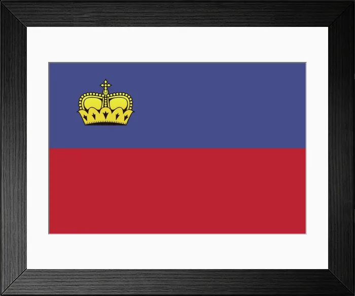 Framed Print : Flag of Liechtenstein Framed Print : Flag of Liechtenstein