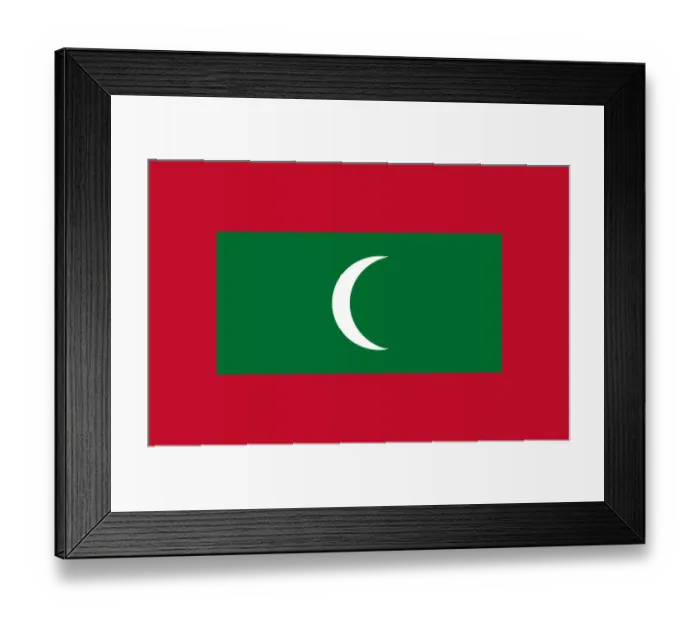 Framed Print : Flag of Maldives Framed Print : Flag of Maldives