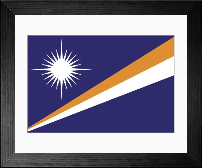 Framed Print : Flag of Marshall Islands Framed Print : Flag of Marshall Islands