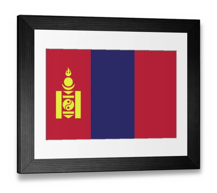 Framed Print : Flag of Mongolia Framed Print : Flag of Mongolia
